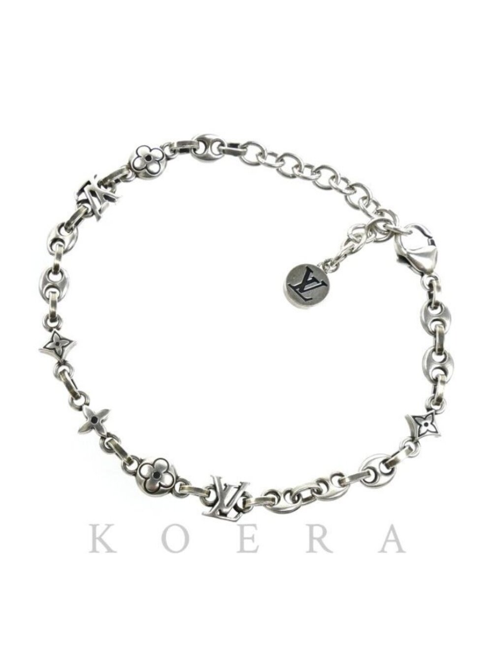 Louis Vuitton 925 Sterling Silver Bracelet LV Sailor Mini